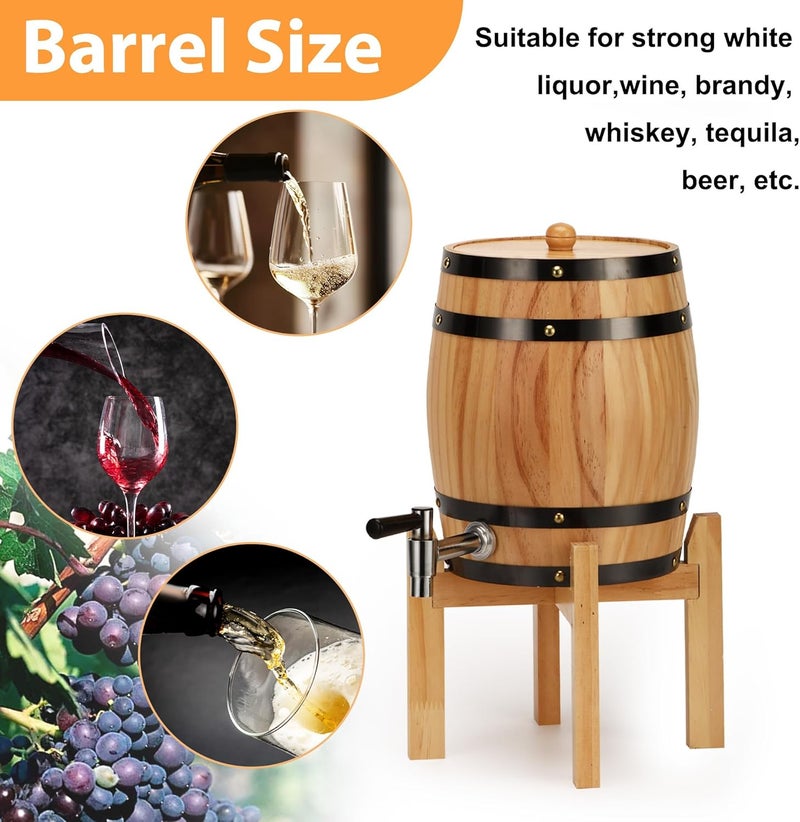 SERdeerCH 3L Wooden Beer Tower Dispenser Drink Built in stainless steel liner, which can hold beer, red wine, white liquor, cocktails, etc Removable Easy to Clean Keg Tag for Party - Image 4
